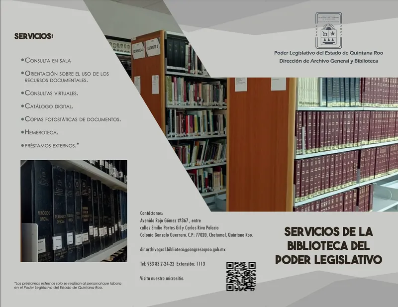 Imagen Triptico de Servicios de la Biblioteca